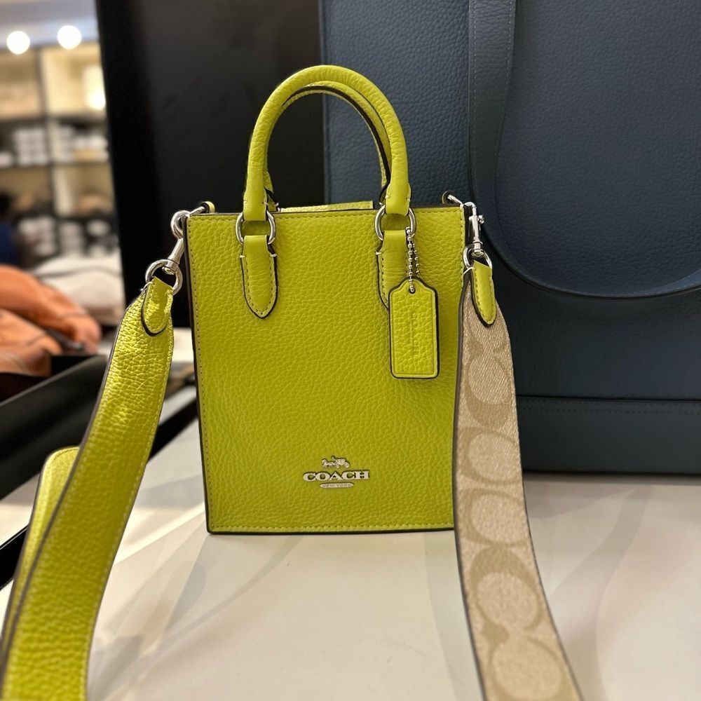 Nwt Coach North South Mini Tote With Signature Canvas